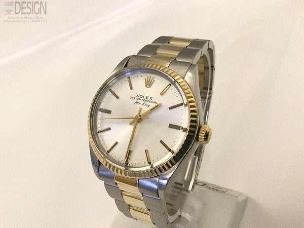 Rolex airking model 5501 steel gold 34 mm