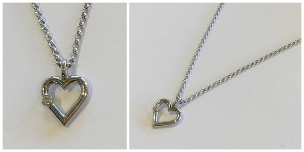 Heart with brilliant.