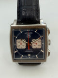 Tag Heuer Monaco. blue dial. Steve Mcqueen.