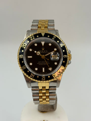Rolex gmt steel gold