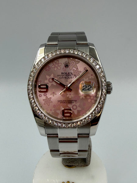 Rolex datejust flower light pink